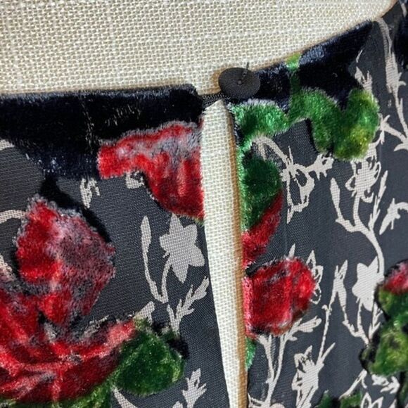 Anthropologie Velvet Burnout floral Blouse Sz SM EUC (133) - Picture 4 of 11
